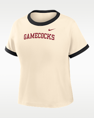 South Carolina Ringer Mod Women's Nike College Cropped T-Shirt